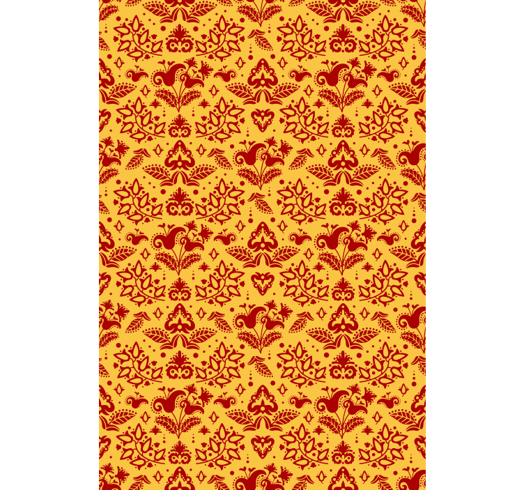 Hallway wallpaper with botanical motif design - TenStickers