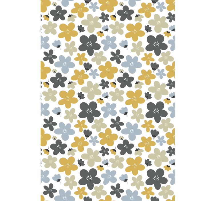Scandinavian wallpaper in pastel abstract flowers - TenStickers