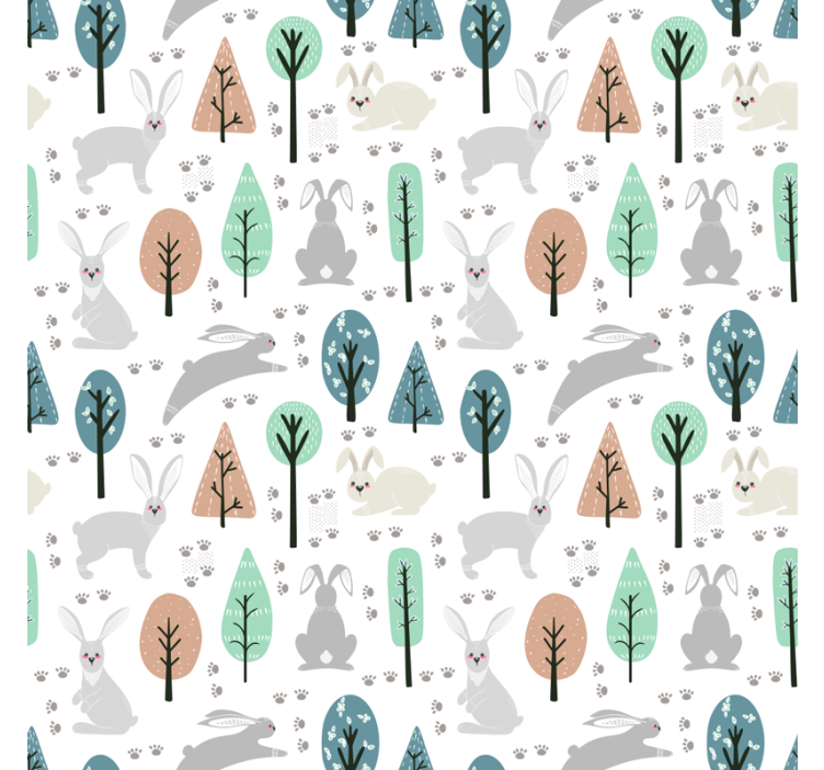 Scandinavian wallpaper nordic forest animals - TenStickers