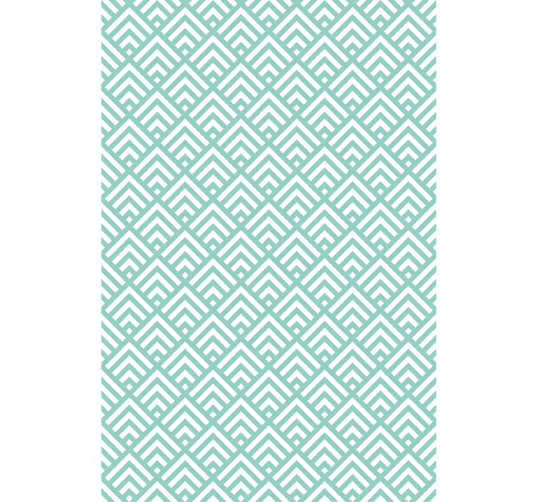 Scandinavian wallpaper irregular aquamarine lines pattern - TenStickers