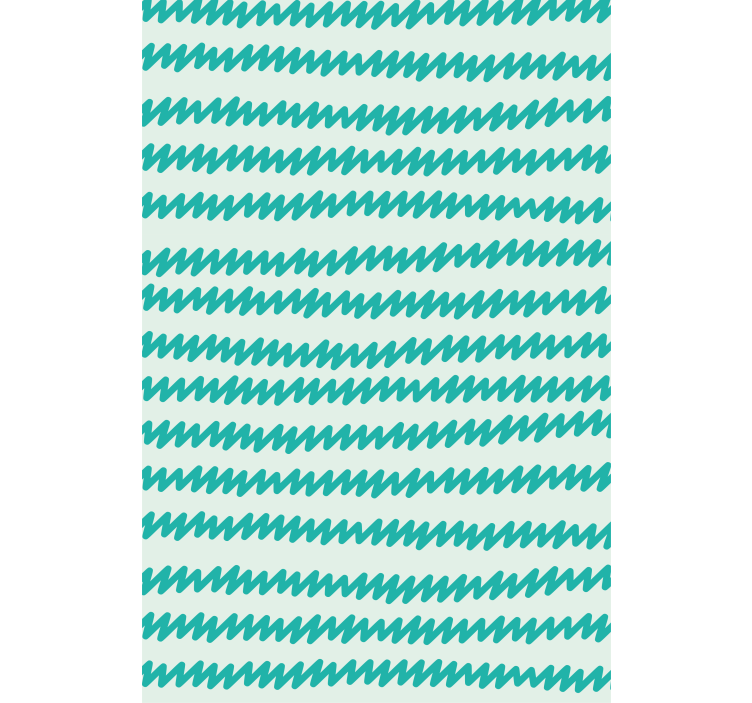 Scandinavian wallpaper in aquamarine and white zigzag - TenStickers