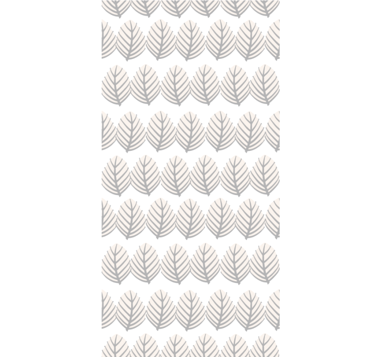 Scandinavian wallpaper with grey leaf pattern - TenStickers