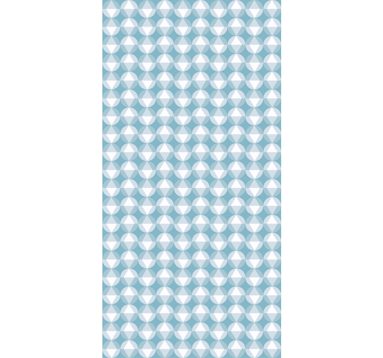 Texture pattern wallpaper in geometric blue harmony - TenStickers