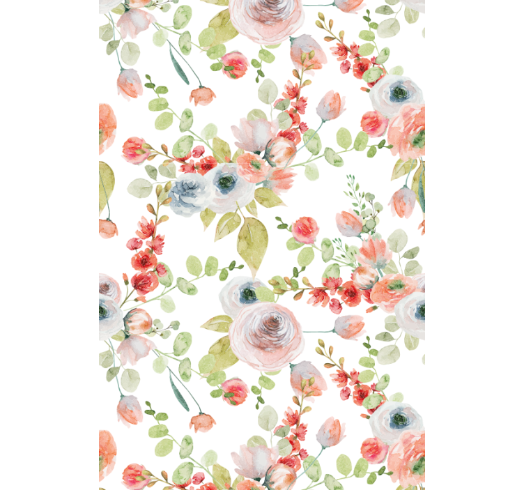 Classic wallpaper floral branches design - TenStickers