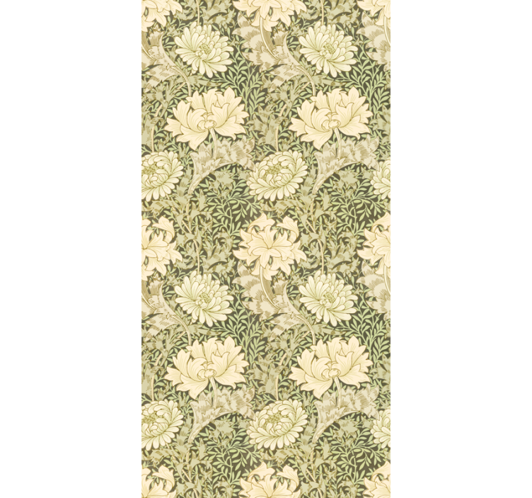 Classic wallpaper modern style chrysanthemum design - TenStickers
