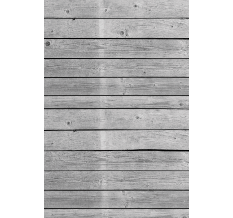Rustic wallpaper in dark gray wood design - TenStickers