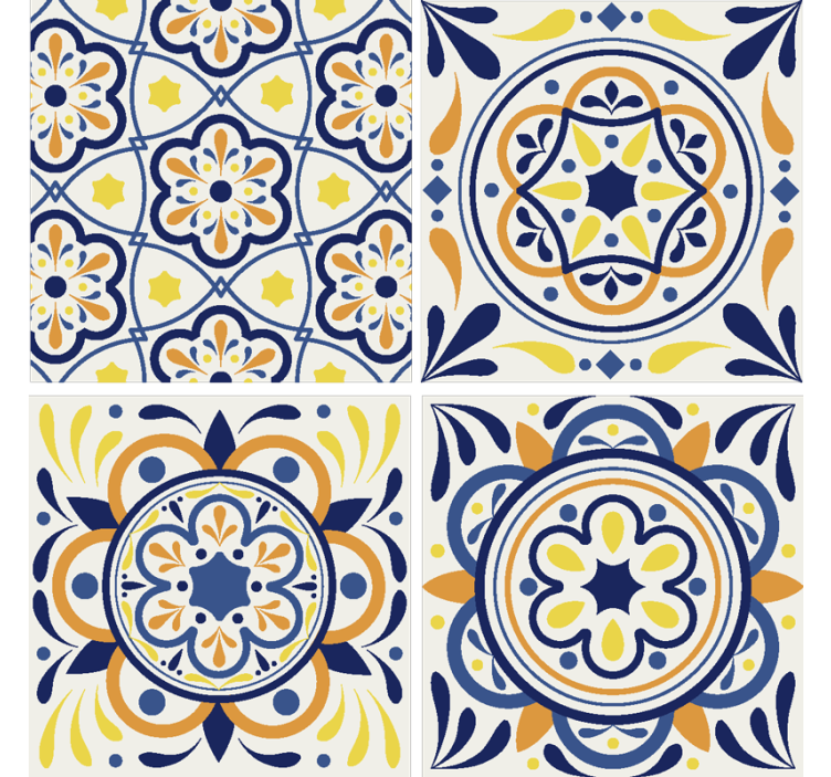 Tile wallpaper portuguese design - TenStickers
