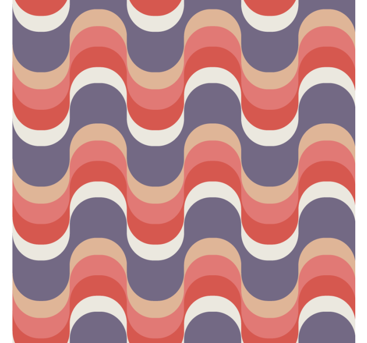 Geometric wallpaper wavy pattern design - TenStickers