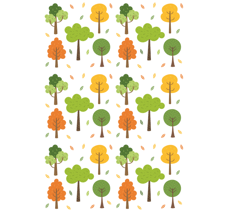 Colorful pattern tree wallpaper - TenStickers
