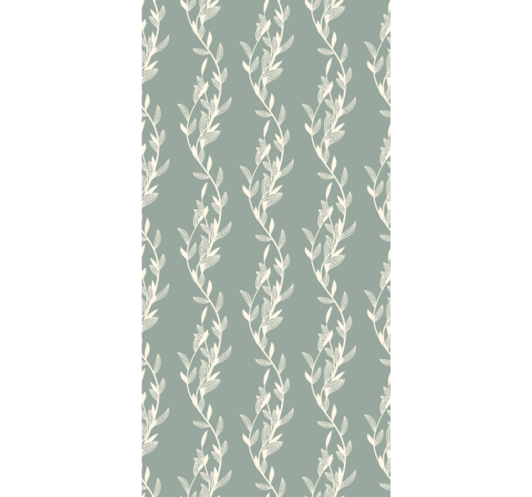 Tree wallpaper with provencal small leaves on twigs - TenStickers