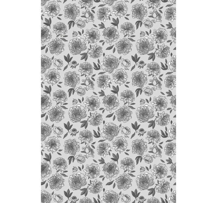 Gray carnation office wallpaper - TenStickers