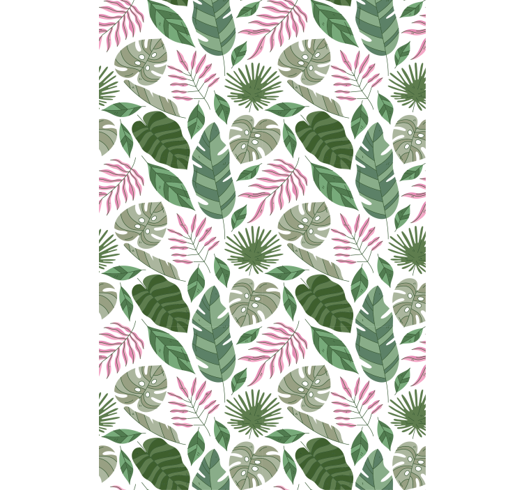 Living room wallpaper tropical greenery design - TenStickers