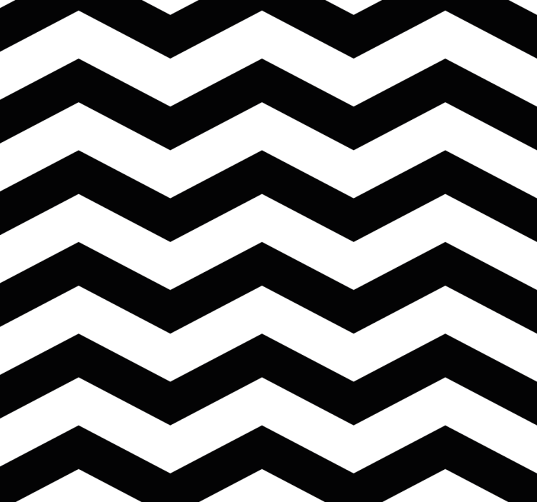 Kitchen wallpaper white and black chevron pattern - TenStickers