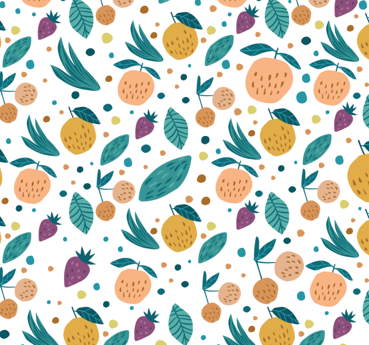 Fruit flavours kitchen wallpaper - TenStickers
