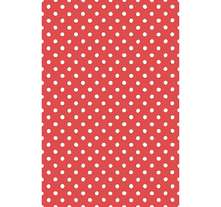 Kitchen wallpaper with red polka dots - TenStickers