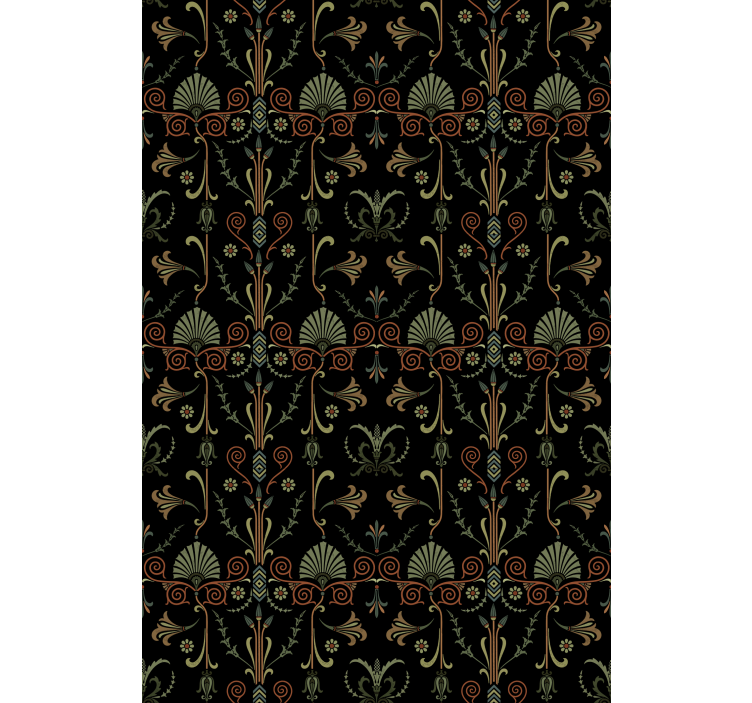 Kitchen wallpaper with elegant leaf designs - TenStickers