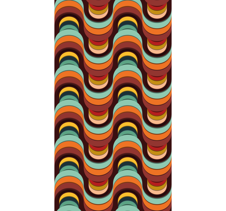 Modern wallpaper colorful retro design - TenStickers