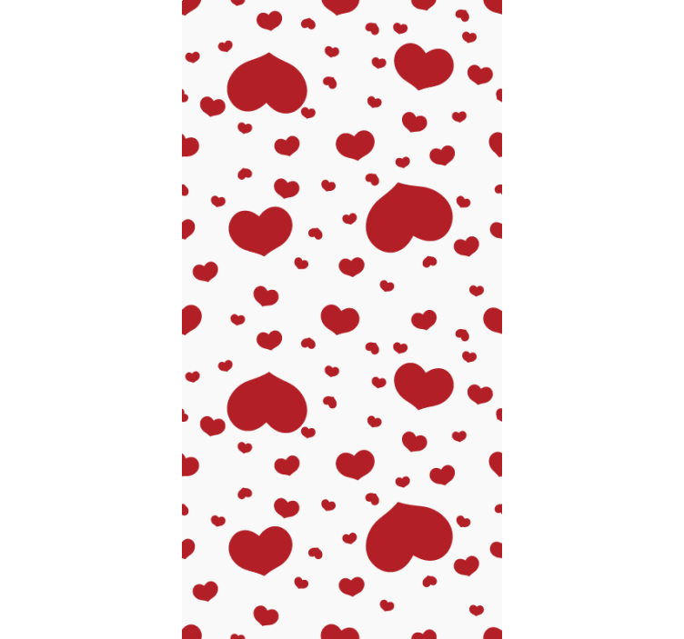 Modern wallpaper pattern-decor small and large hearts - TenStickers