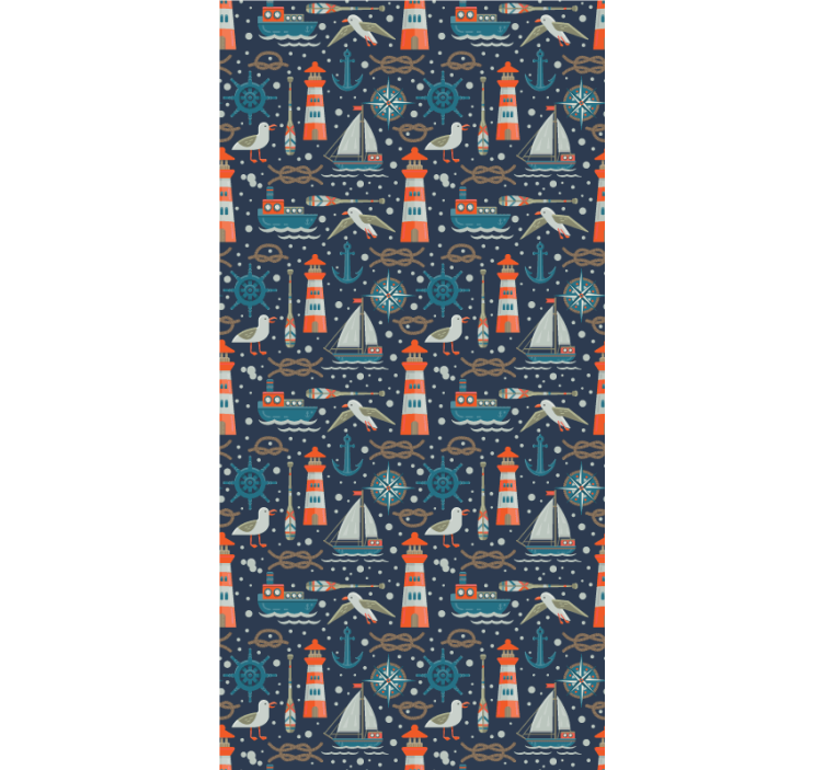 Kids wallpaper nautical adventure theme - TenStickers