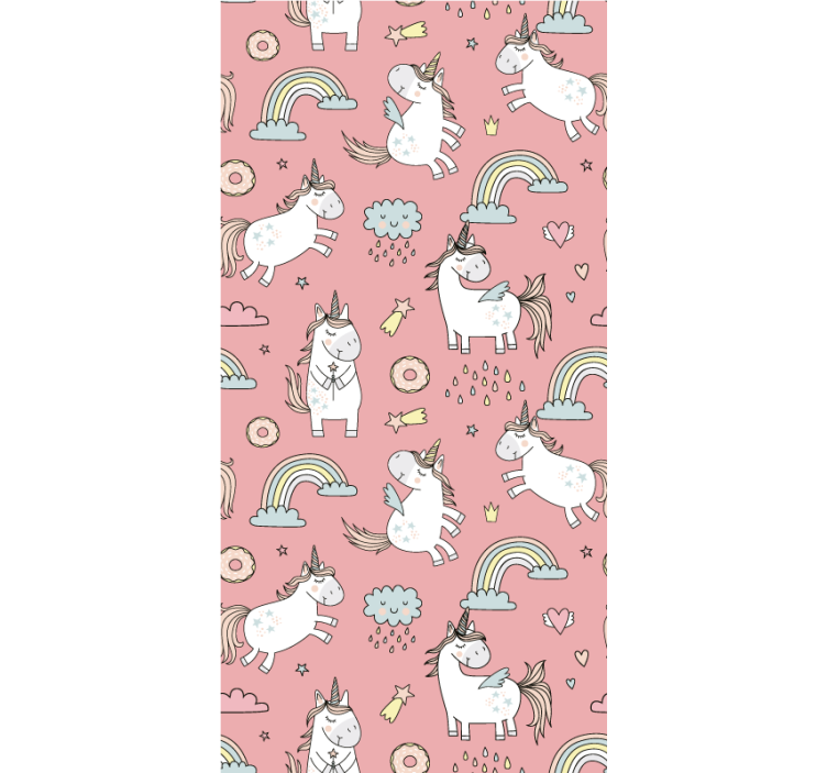 Kids wallpaper magical unicorn joy - TenStickers