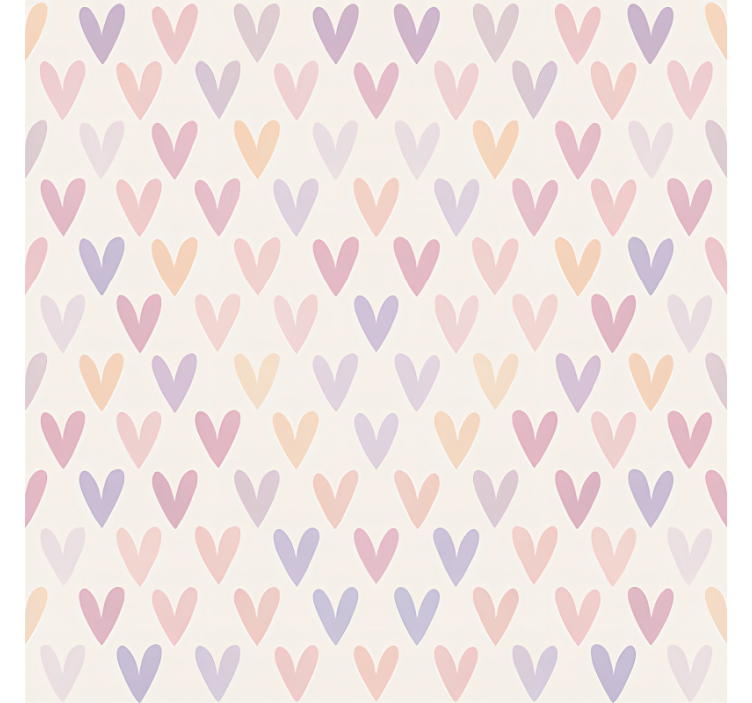 Teenager wallpaper pastel heart design - TenStickers
