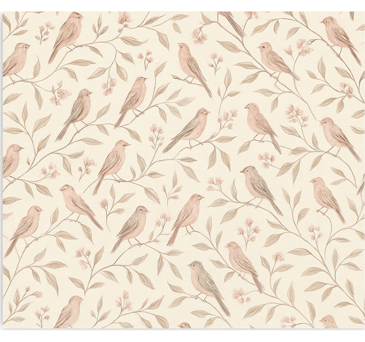 Teenager wallpaper vintage bird trail - TenStickers