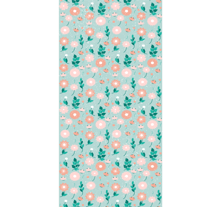 Teenager wallpaper peach-colored blossoms - TenStickers