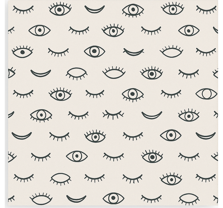 Teenager wallpaper eyelash eye pattern - TenStickers