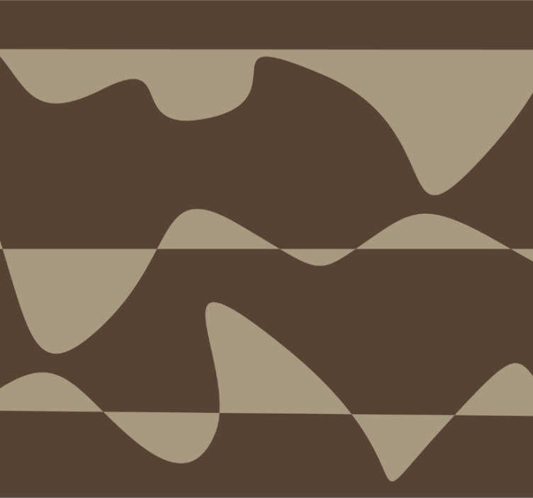 Kitchen wallpaper in abstract brown design - TenStickers