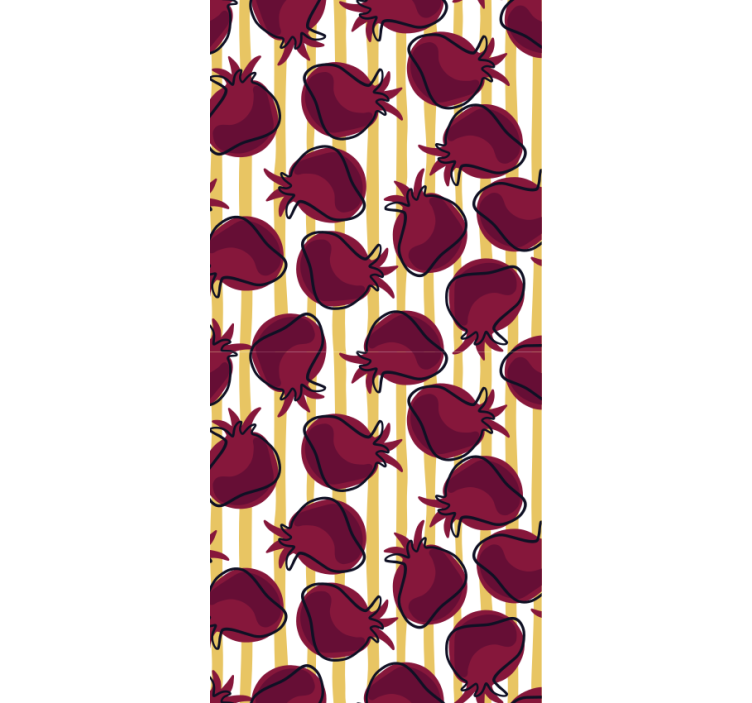 Kitchen wallpaper pomegranate pattern design - TenStickers