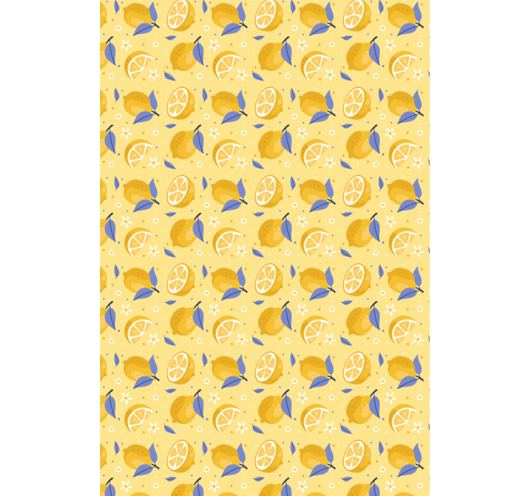 Kitchen wallpaper lemon pattern delight - TenStickers