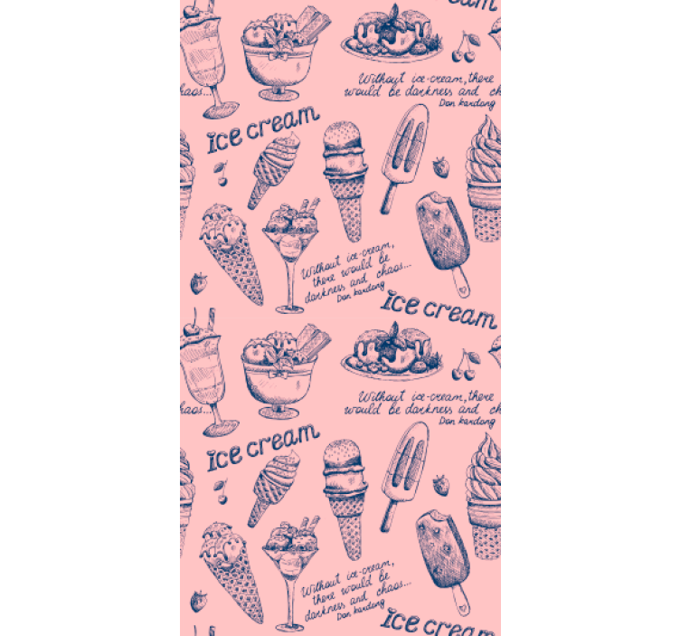 Kitchen wallpaper ice cream pleasures - TenStickers