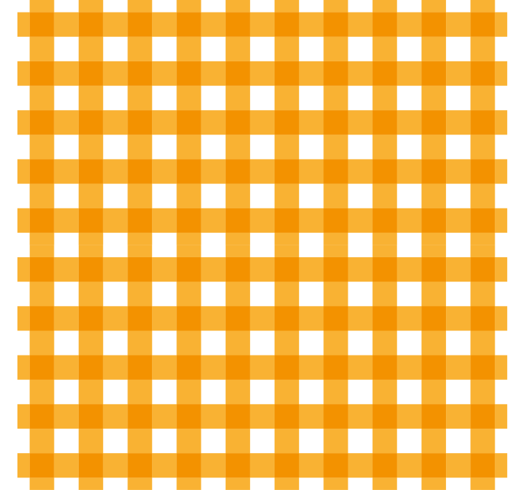 Kitchen wallpaper with orange checkered pattern - TenStickers
