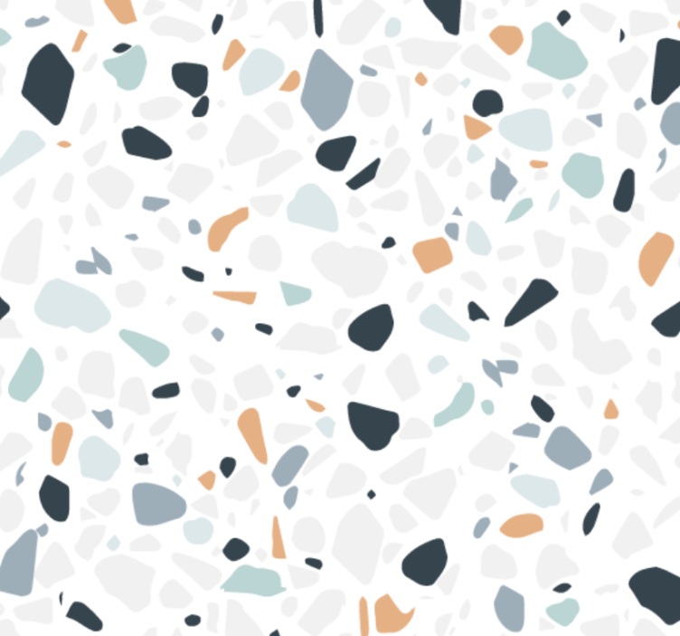 Bathroom wallpaper colorful pebble mix - TenStickers