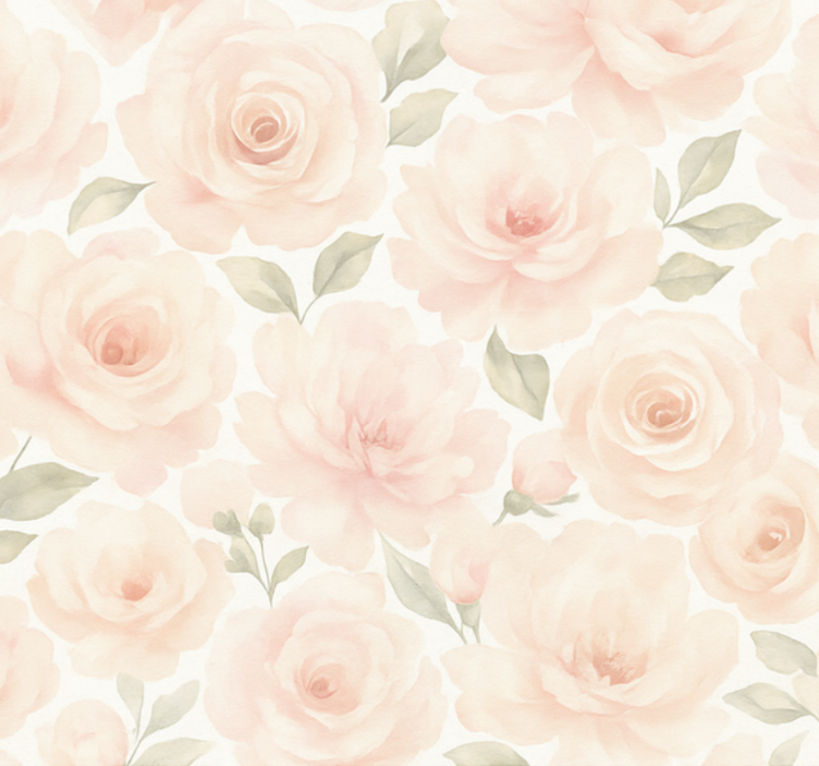 Living room wallpaper pink peony vintage - TenStickers