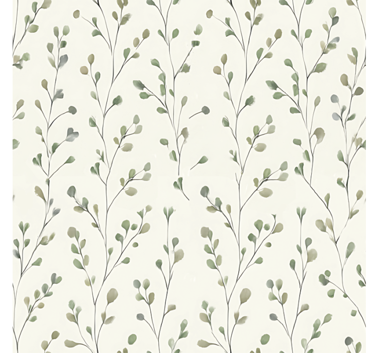Tiny floral living room wallpaper - TenStickers