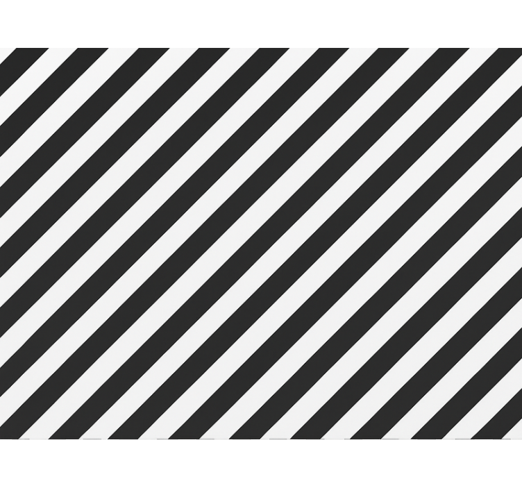 Living room wallpaper classic black and white stripes - TenStickers