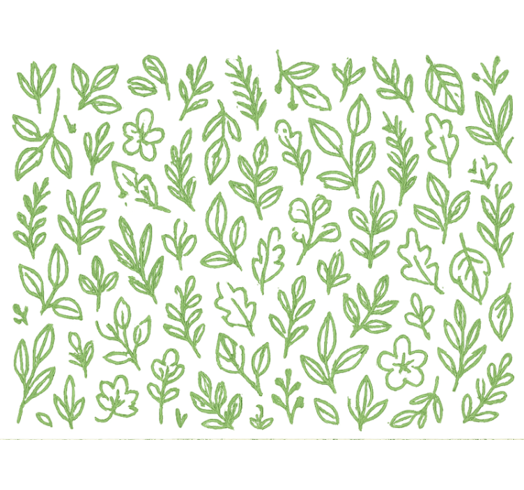 Kids wallpaper botanical green - TenStickers