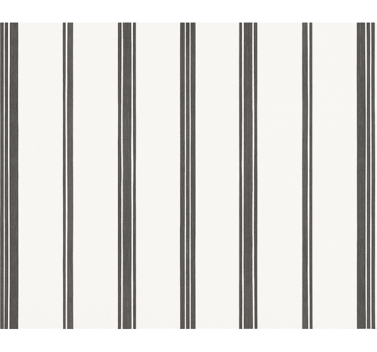 Living room wallpaper black stripe - TenStickers