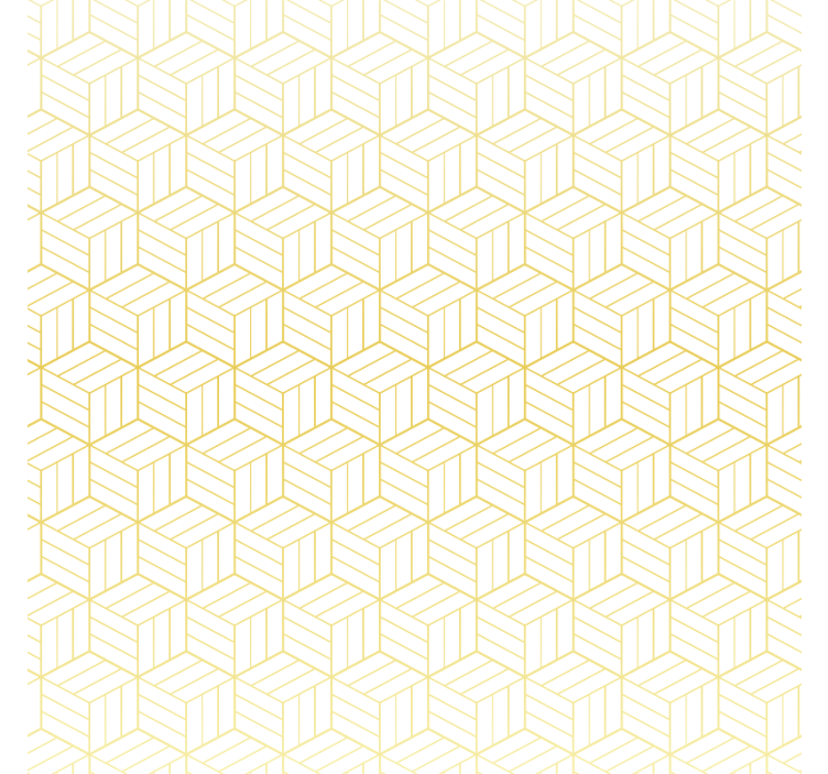 Square wallpaper gold foil geometric cubes - TenStickers