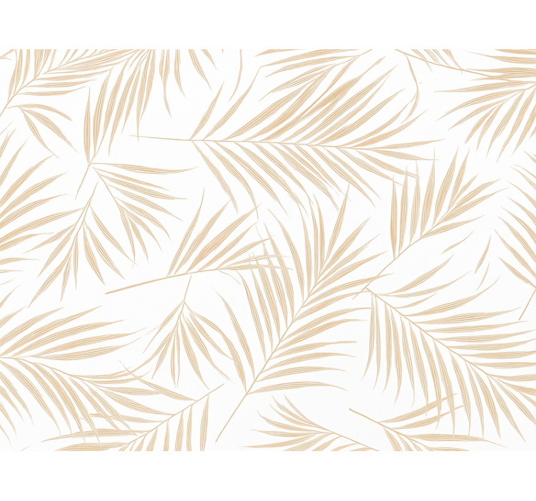Leaf wallpaper tan palm design - TenStickers