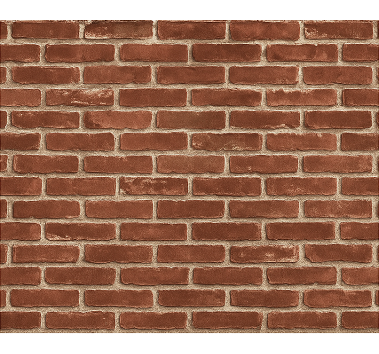 Living room wallpaper red brick design - TenStickers