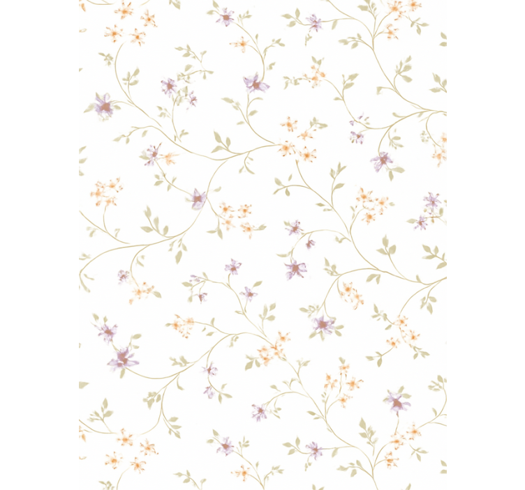 Kids wallpaper simple floral pattern - TenStickers