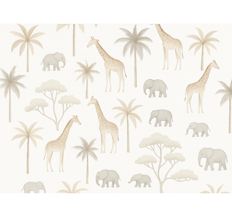 Kids savannah kids wallpaper - TenStickers