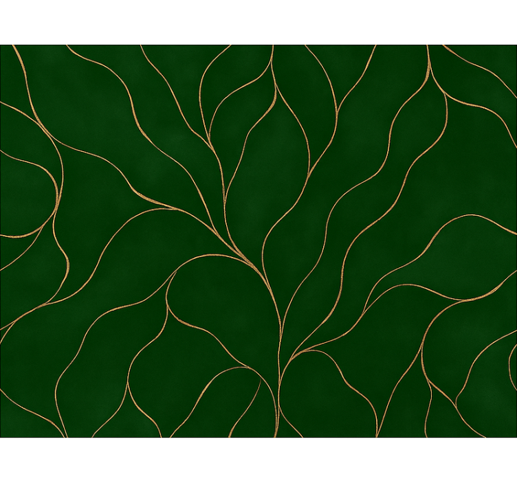 Master bedroom wallpaper green and gold marble design - TenStickers