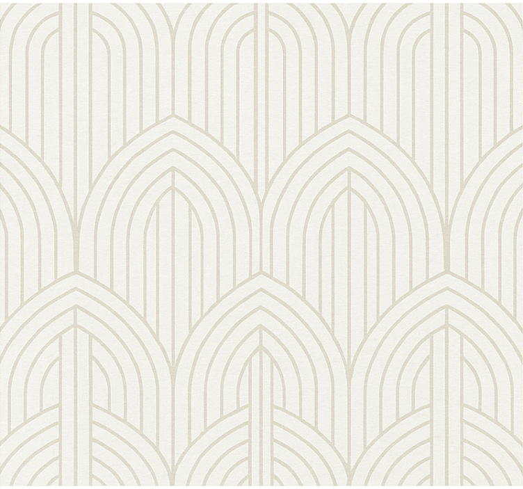 Living room wallpaper in white wood design - TenStickers