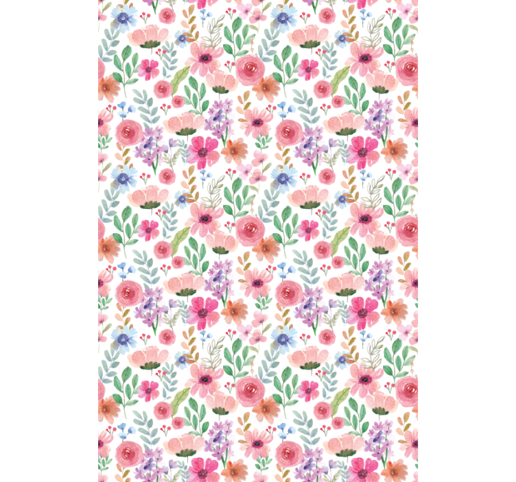 Multicolor flower wallpaper - TenStickers
