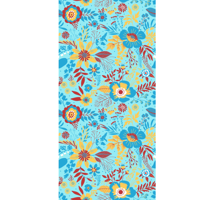 Flower wallpaper spring blooms - TenStickers