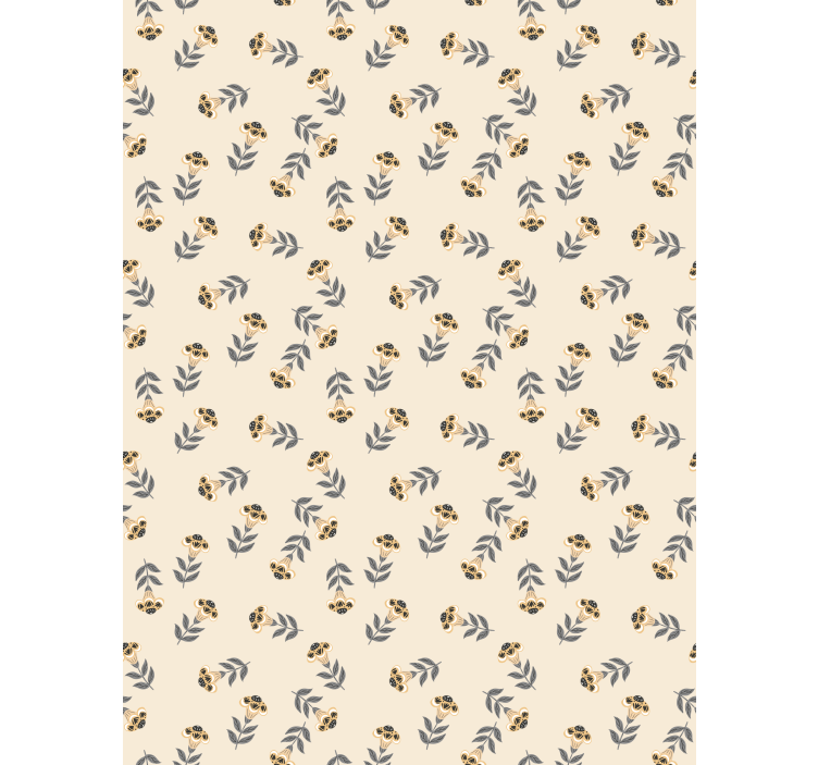 Flower wallpaper with a lovely polish floral design - TenStickers