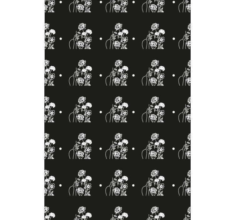 Flower wallpaper woman and sunflowers minimalist design - TenStickers